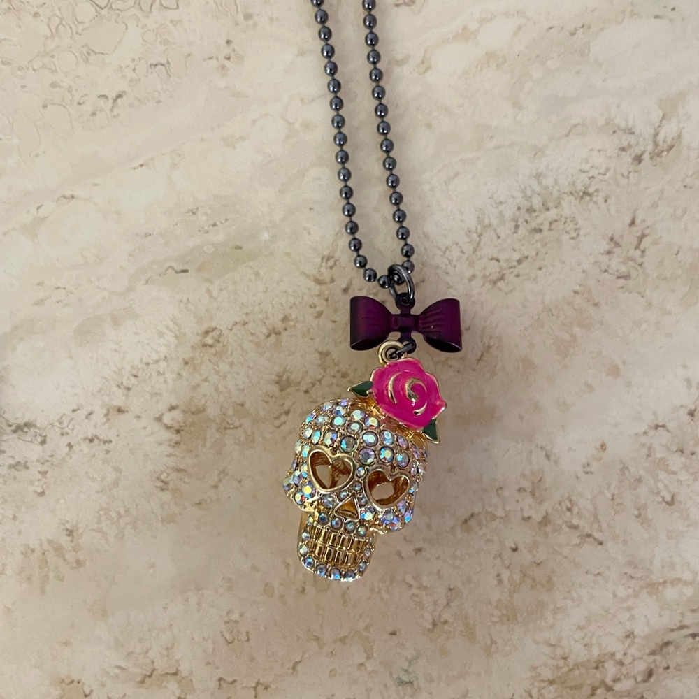 Betsey Johnson Day of The Dead Necklace